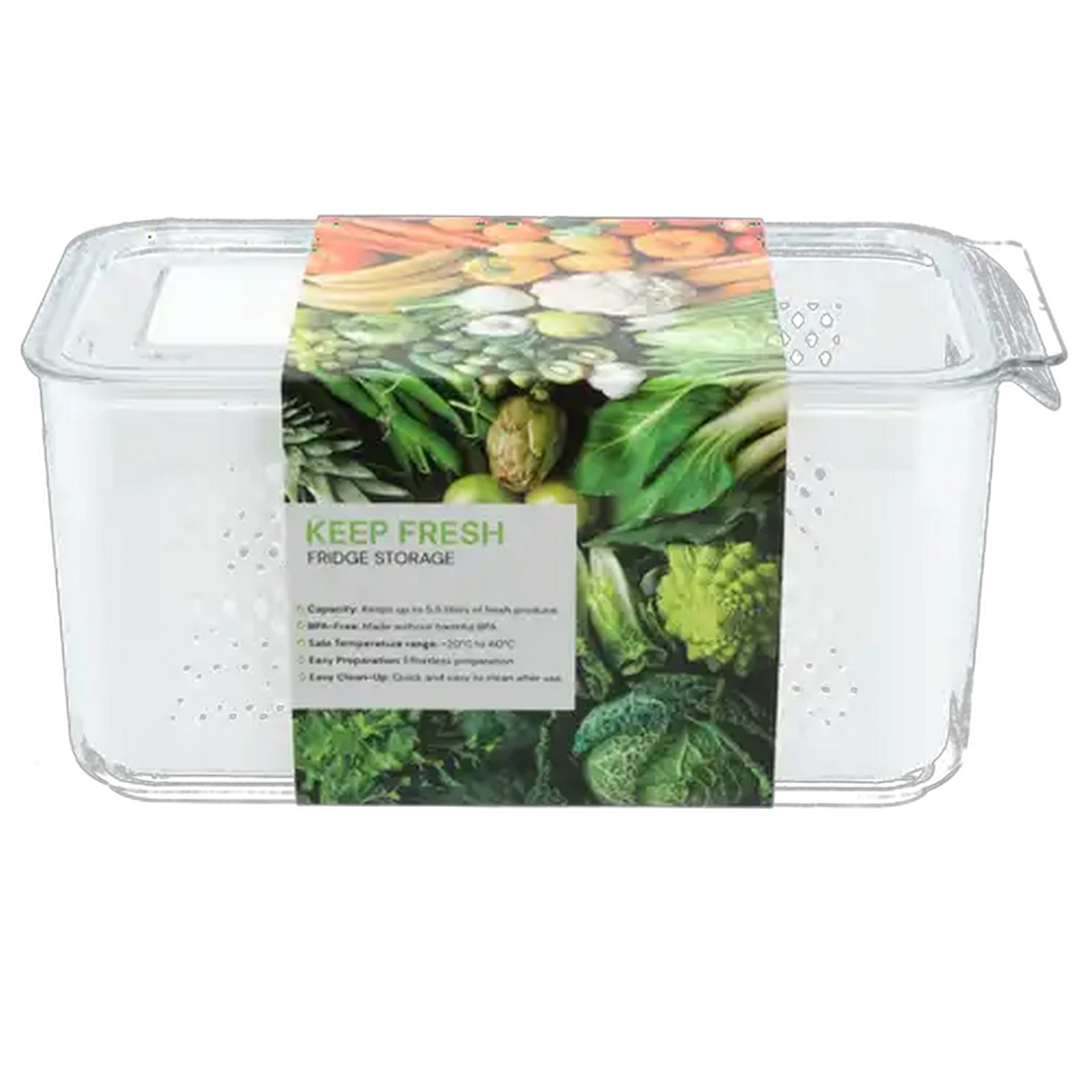 Image of Keep Fresh Fridge Plastic Storage 5.5L