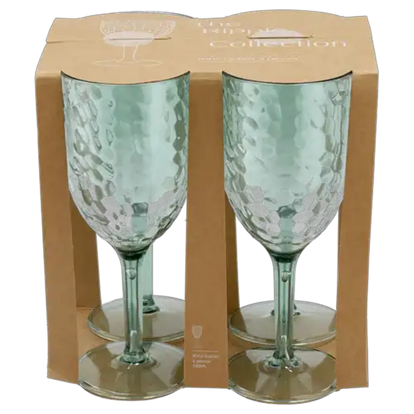 Image of Ripple Plastic Wine Goblet 300ml 4-Pack