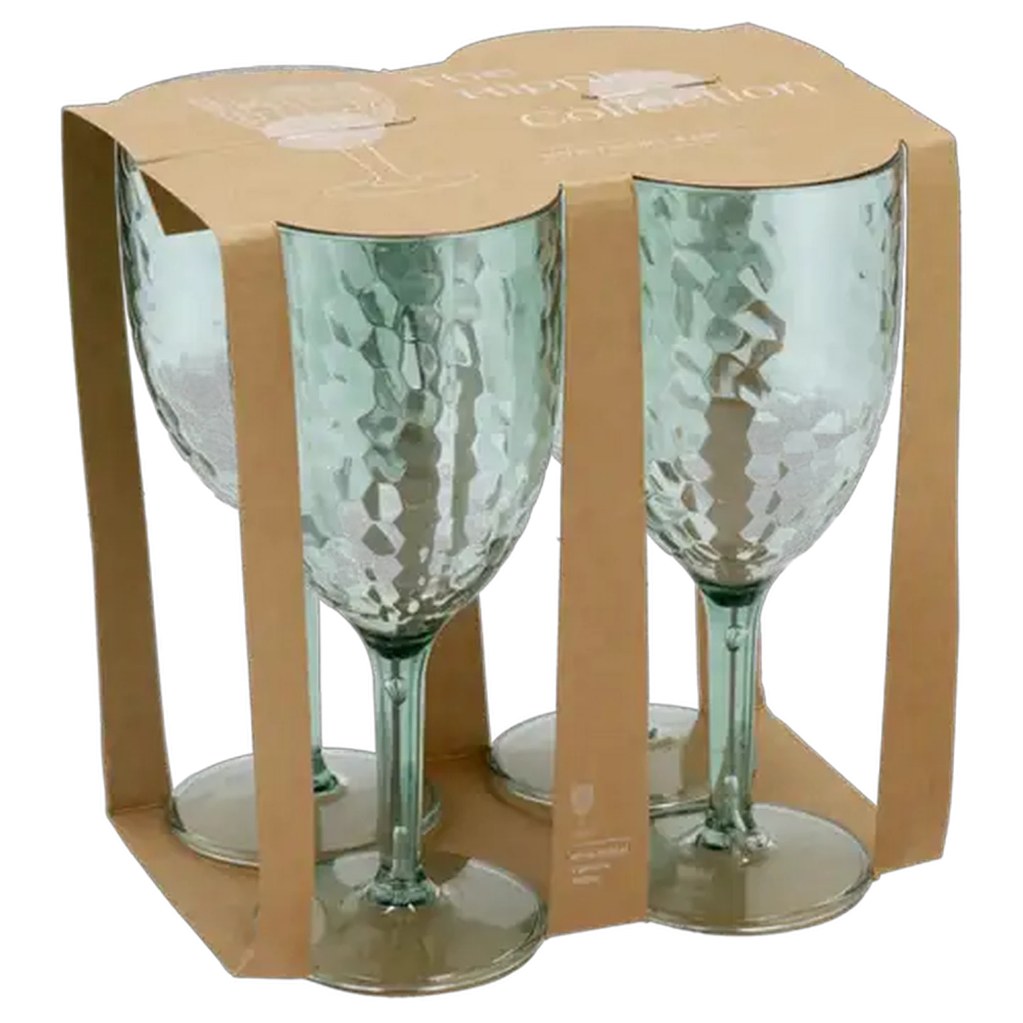Image of Ripple Plastic Wine Goblet 300ml 4-Pack