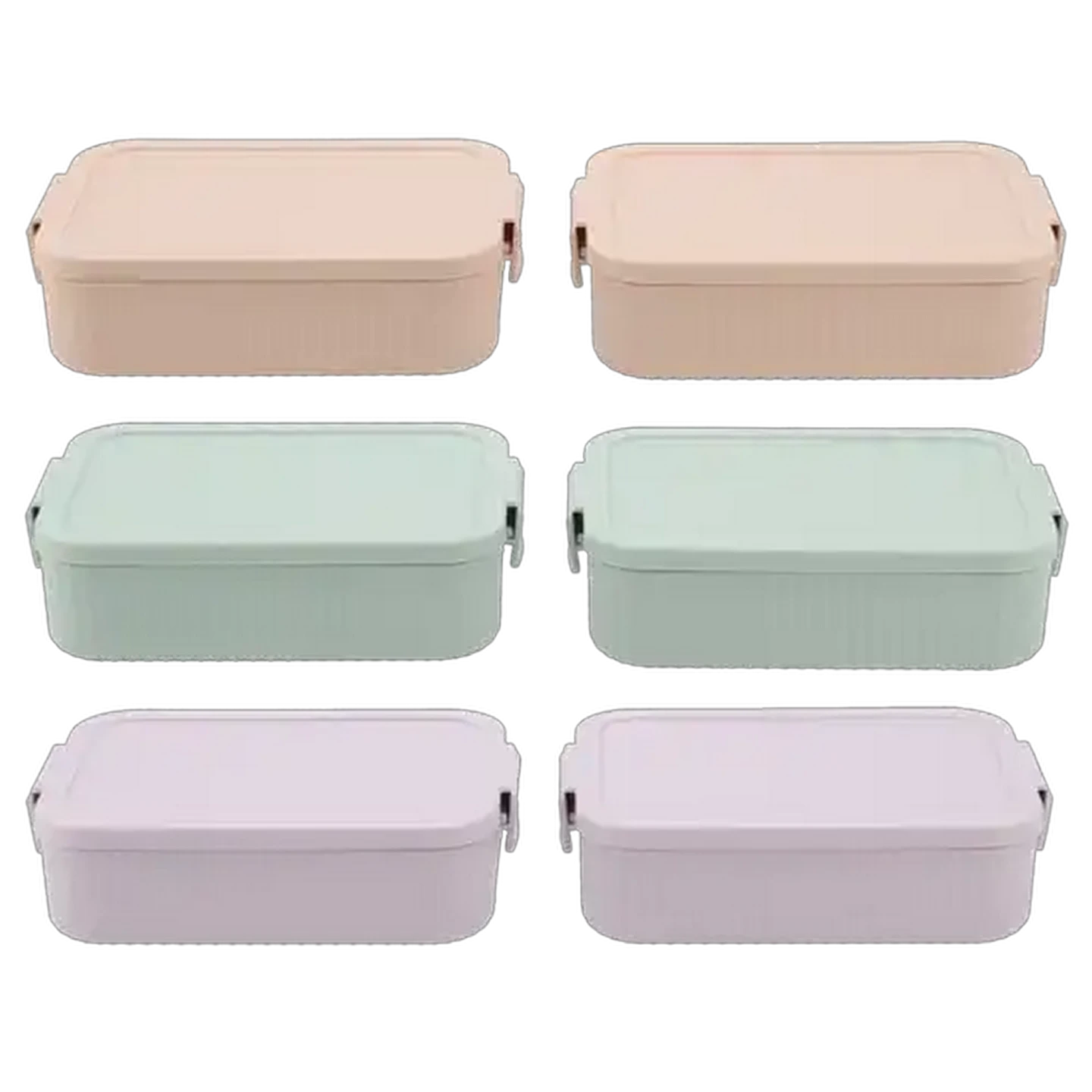 Image of Gelin Plastic Clip Lunch Box 2 Piece (Colour May Vary)