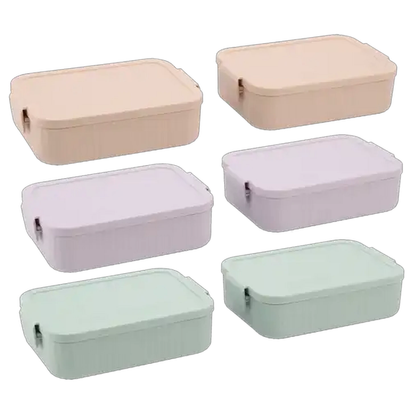Image of Gelin Plastic Clip Lunch Box 2 Piece (Colour May Vary)