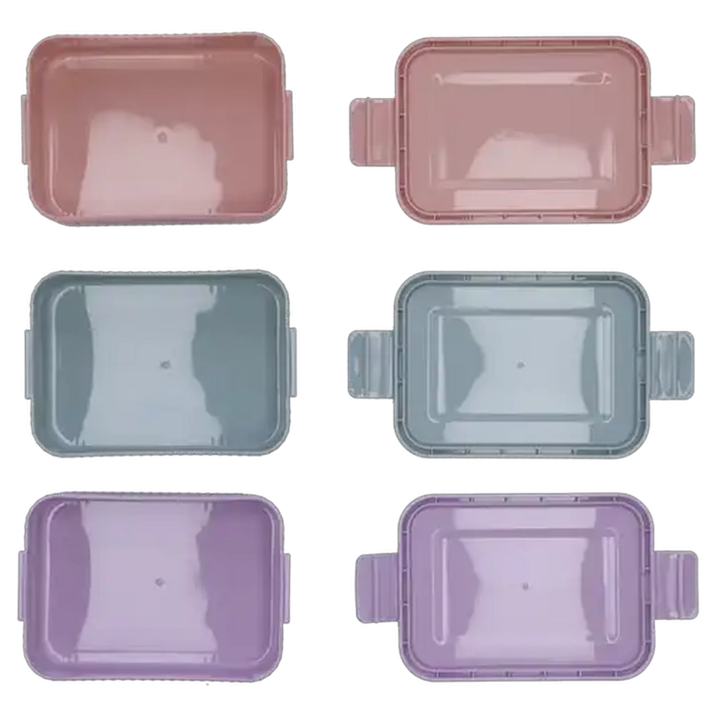Image of Gelin Plastic Clip Lunch Box 2 Piece (Colour May Vary)