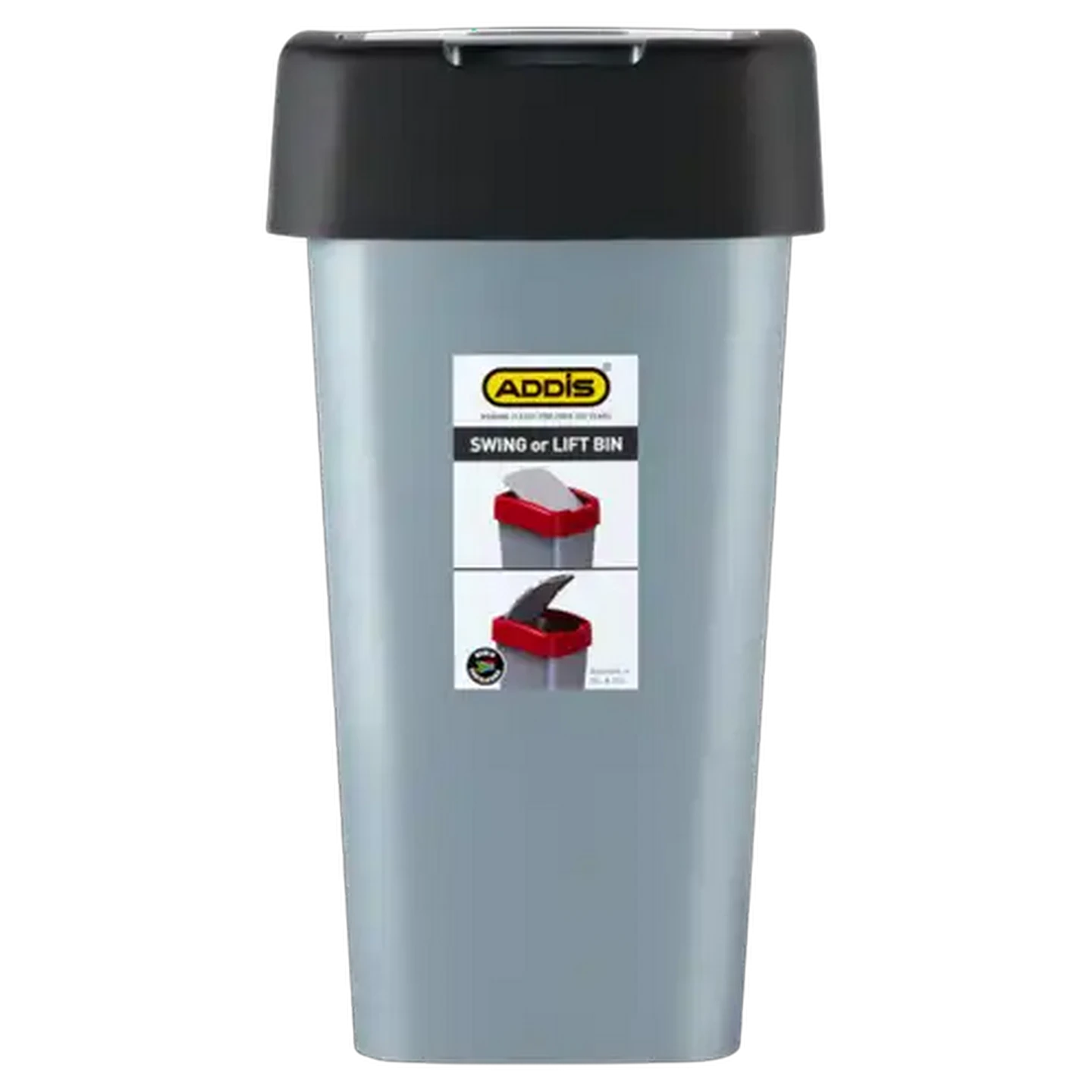 Image of ADDIS Grey Swing Or Lift Bin 25L