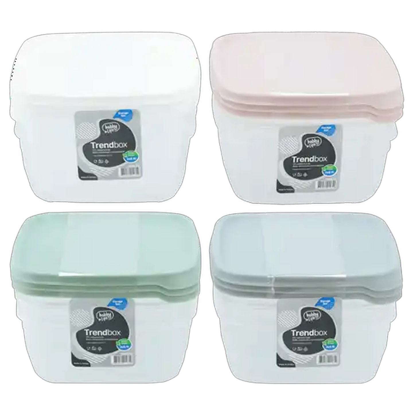 Image of Hobby Life Trend Box Container Set 900ml 3 Piece (Colour May Vary)