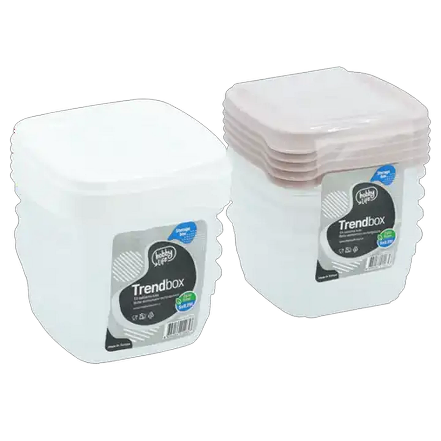 Image of Hobby Life Trendbox Container Set 5 Piece 250ml (Colour May Vary)