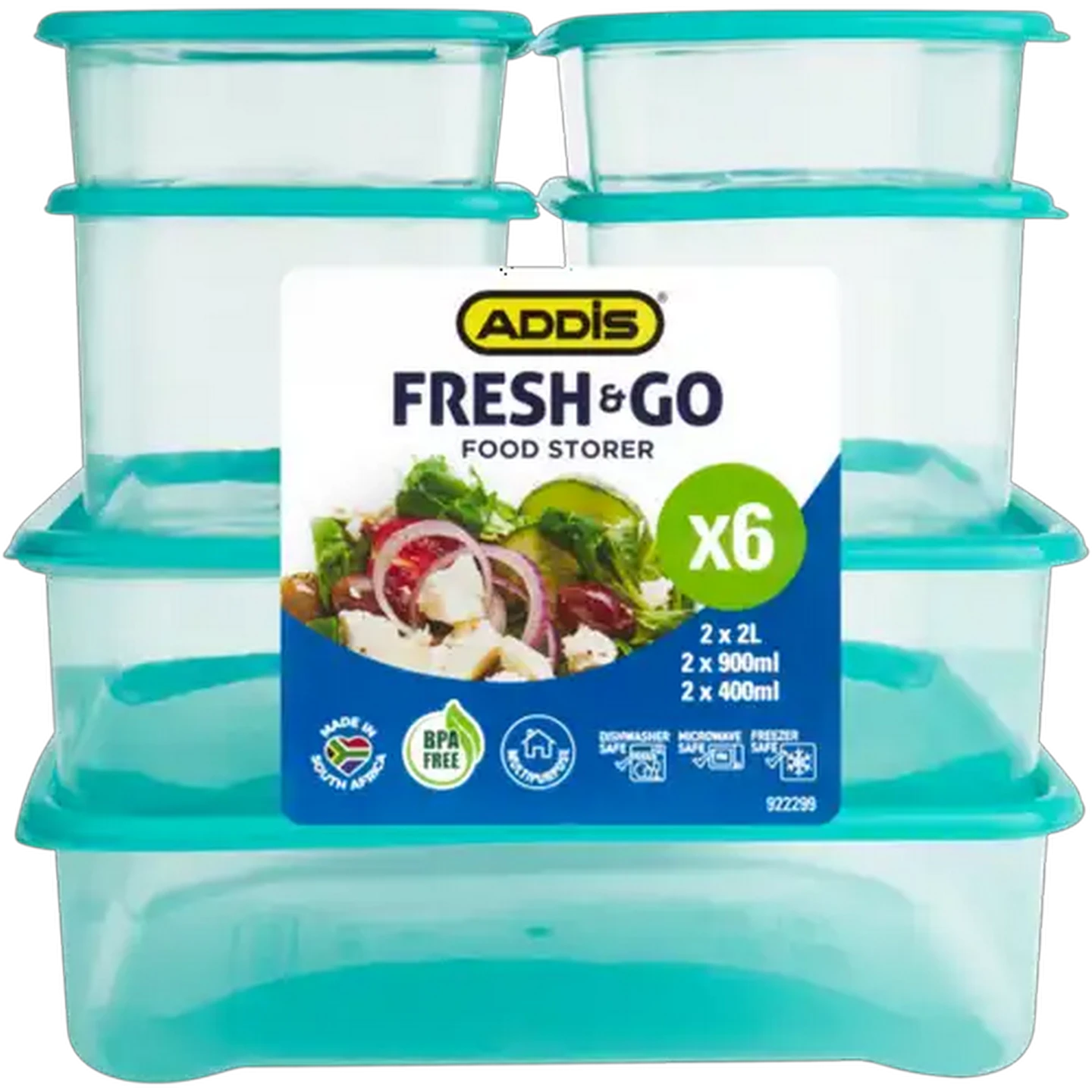 Image of ADDIS Fresh & Go Food Storer Set 6 Piece (Colour May Vary)