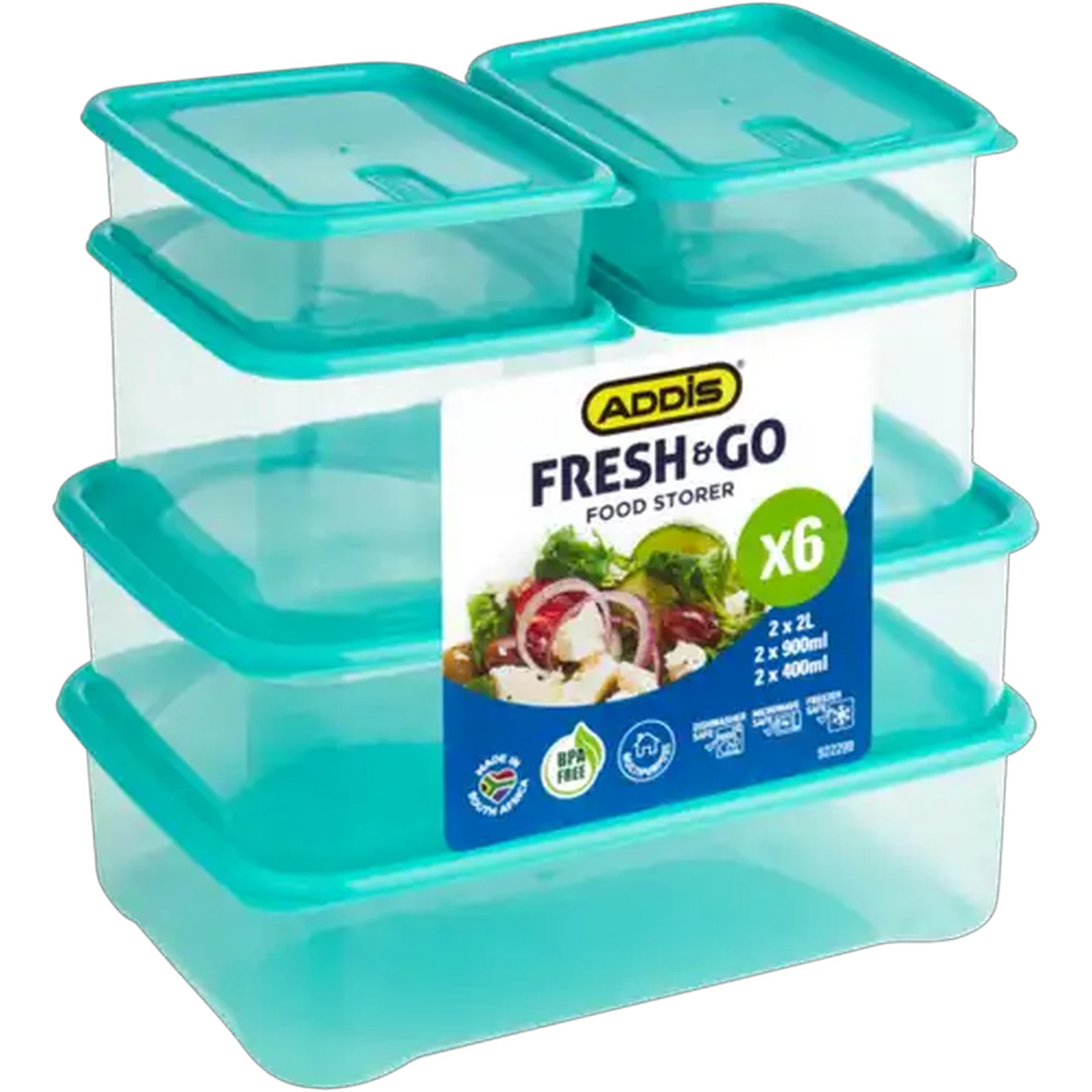 Image of ADDIS Fresh & Go Food Storer Set 6 Piece (Colour May Vary)
