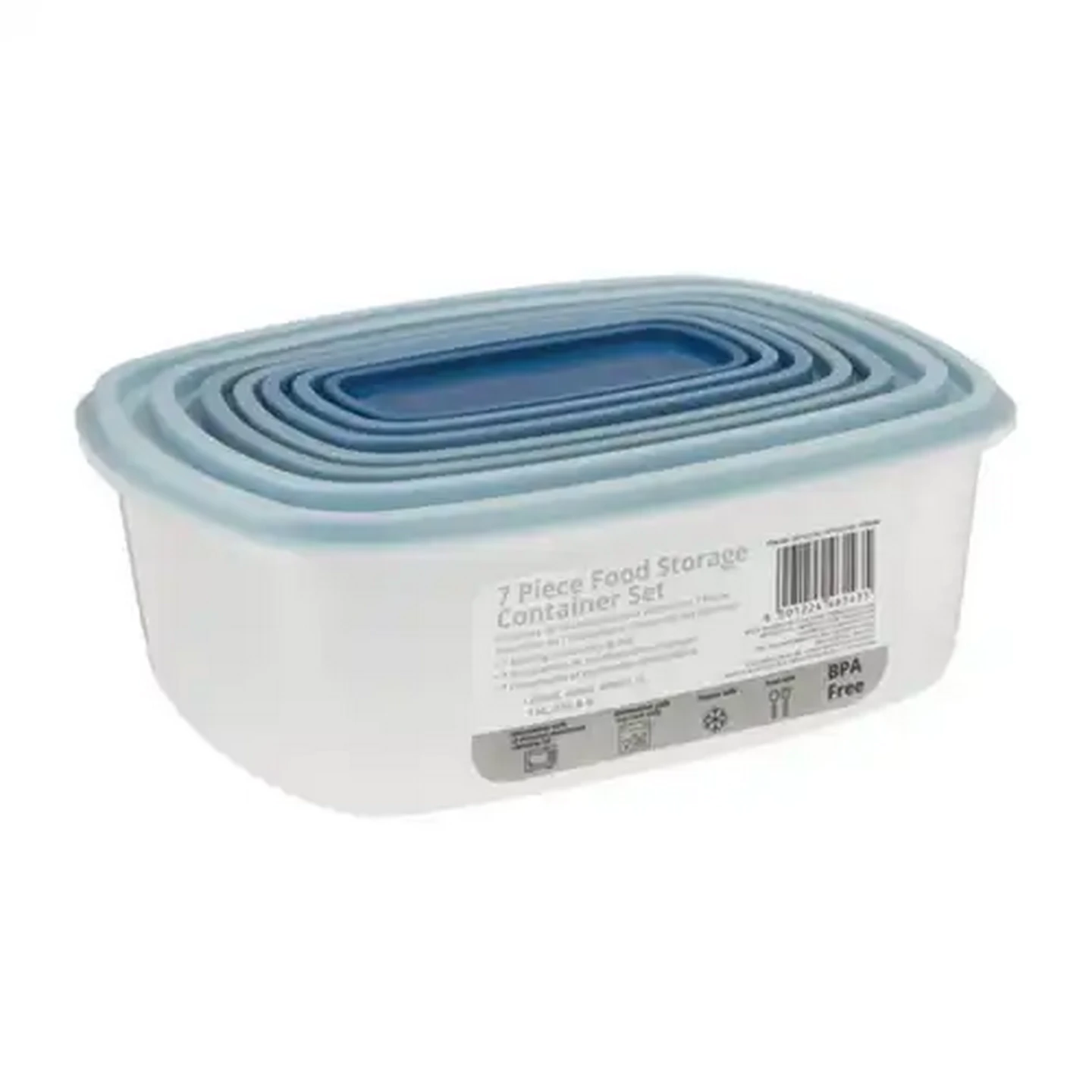 Image of Food Storage Container Set 7 Piece (Colour May Vary)
