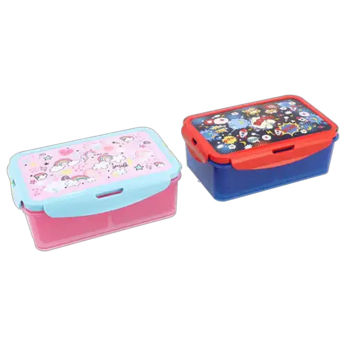 Image of Rainbow & Boom Divider Lunch Box 1L (Design May Vary)
