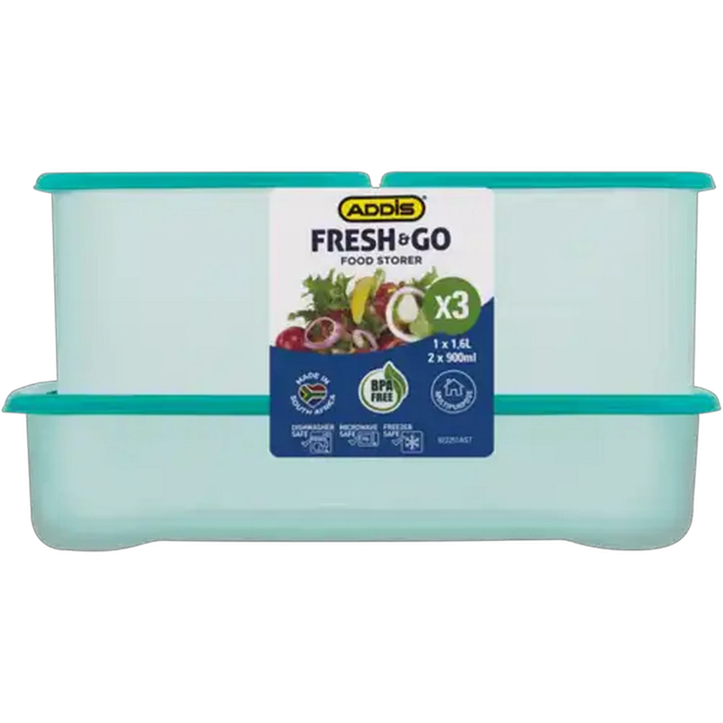 Image of ADDIS Fresh & Go Food Storer Set 3 Piece (Colour May Vary)