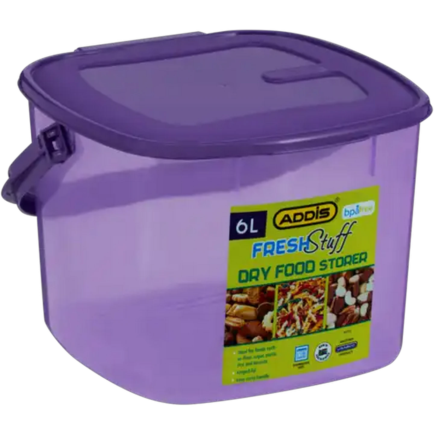 Image of ADDIS Fresh Stuff Purple Dry Food Storer 6L
