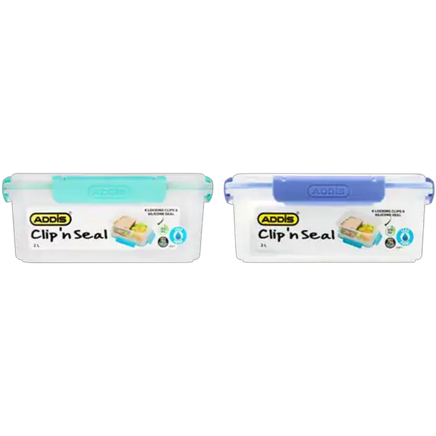 Image of ADDIS Clip 'n Seal Lunchbox 2L (Colour May Vary)