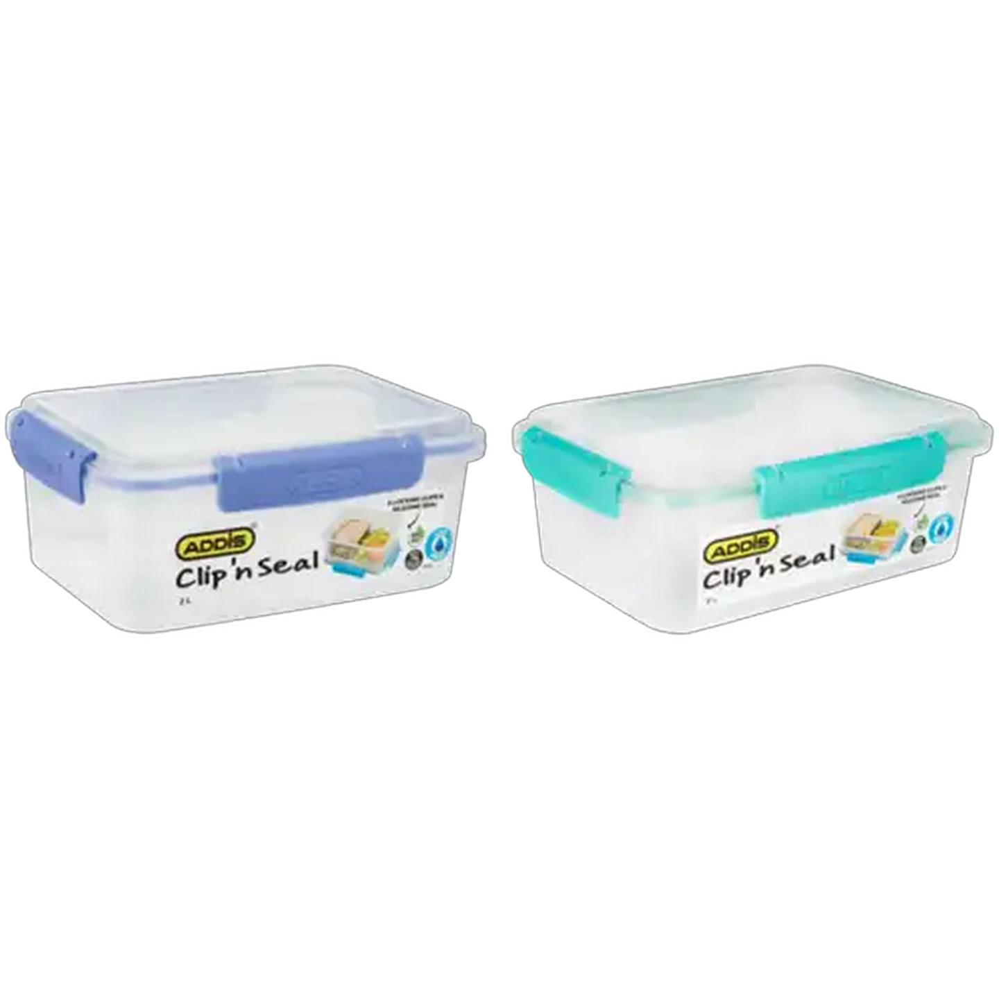 Image of ADDIS Clip 'n Seal Lunchbox 2L (Colour May Vary)