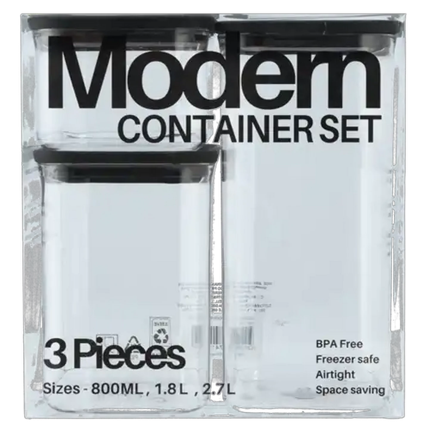 Image of Modern 3-in-1 Wide Container Set