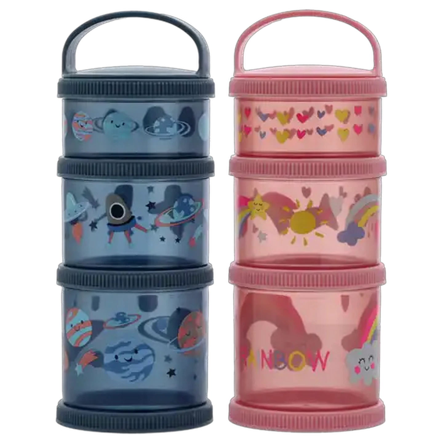 Image of Rainbow Space 3-in-1 Snack Container (Design May Vary)