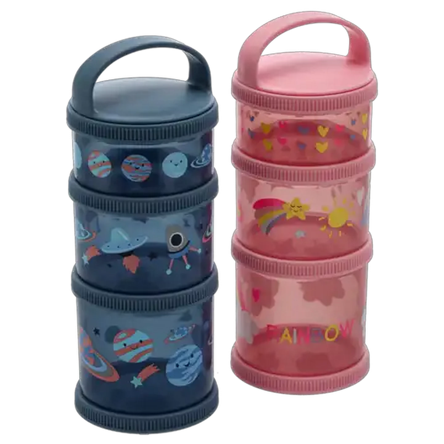 Image of Rainbow Space 3-in-1 Snack Container (Design May Vary)