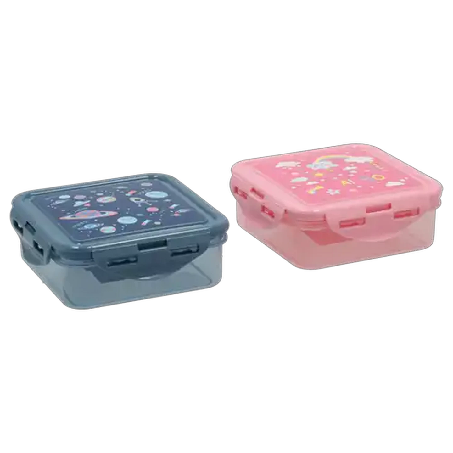 Image of Rainbow Space Snack Lunch Box 400ml (Design May Vary)