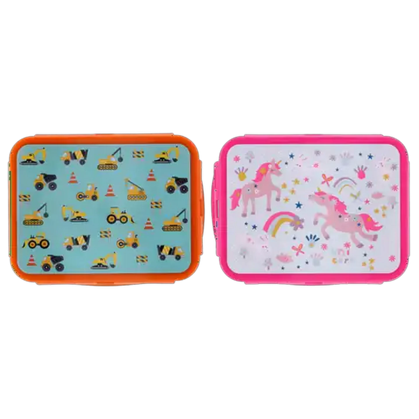 Image of Unicorn or Build 3 Compartment Lunch Box 1L (Design May Vary)