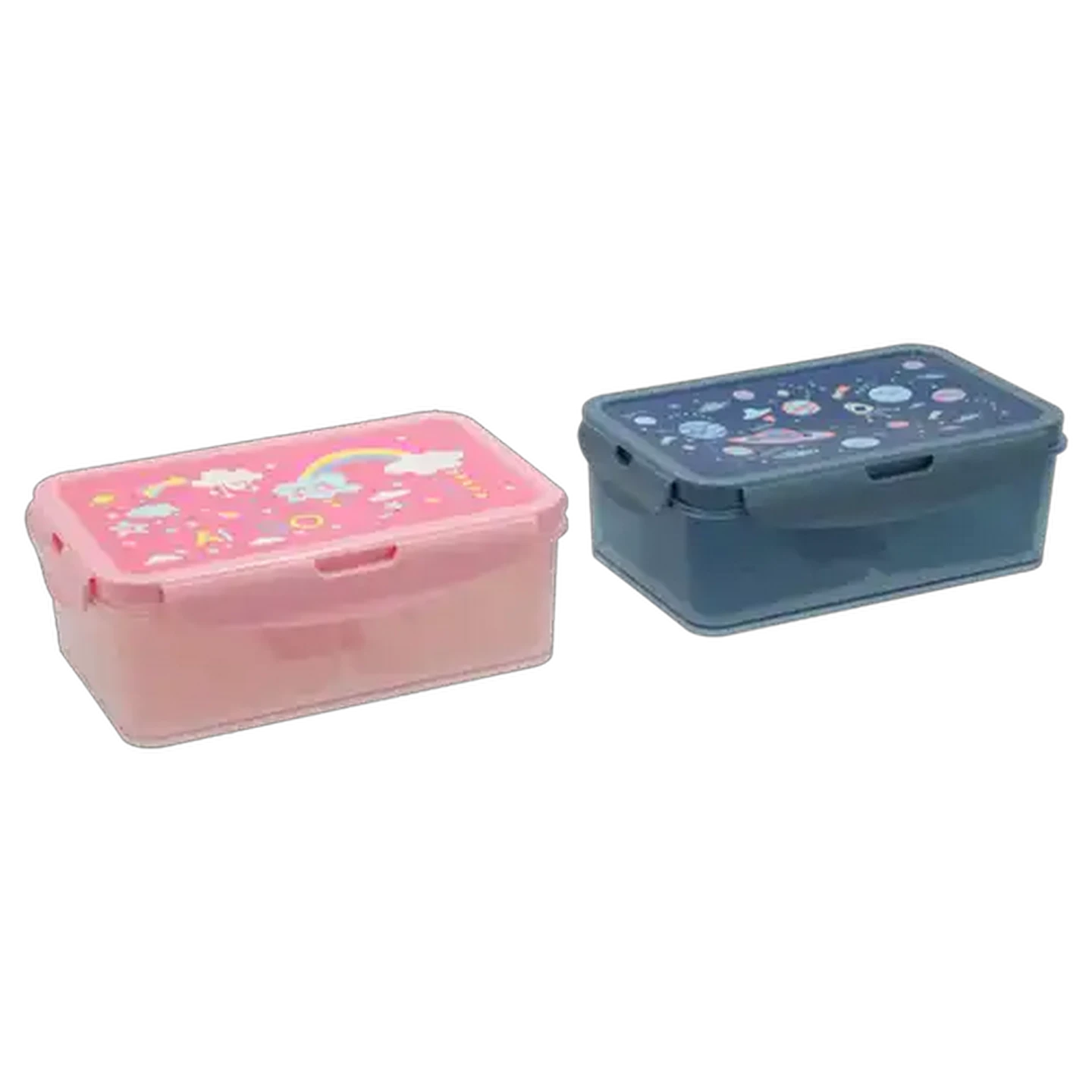 Image of Rainbow Space Compartment Lunch Box 1L (Design May Vary)