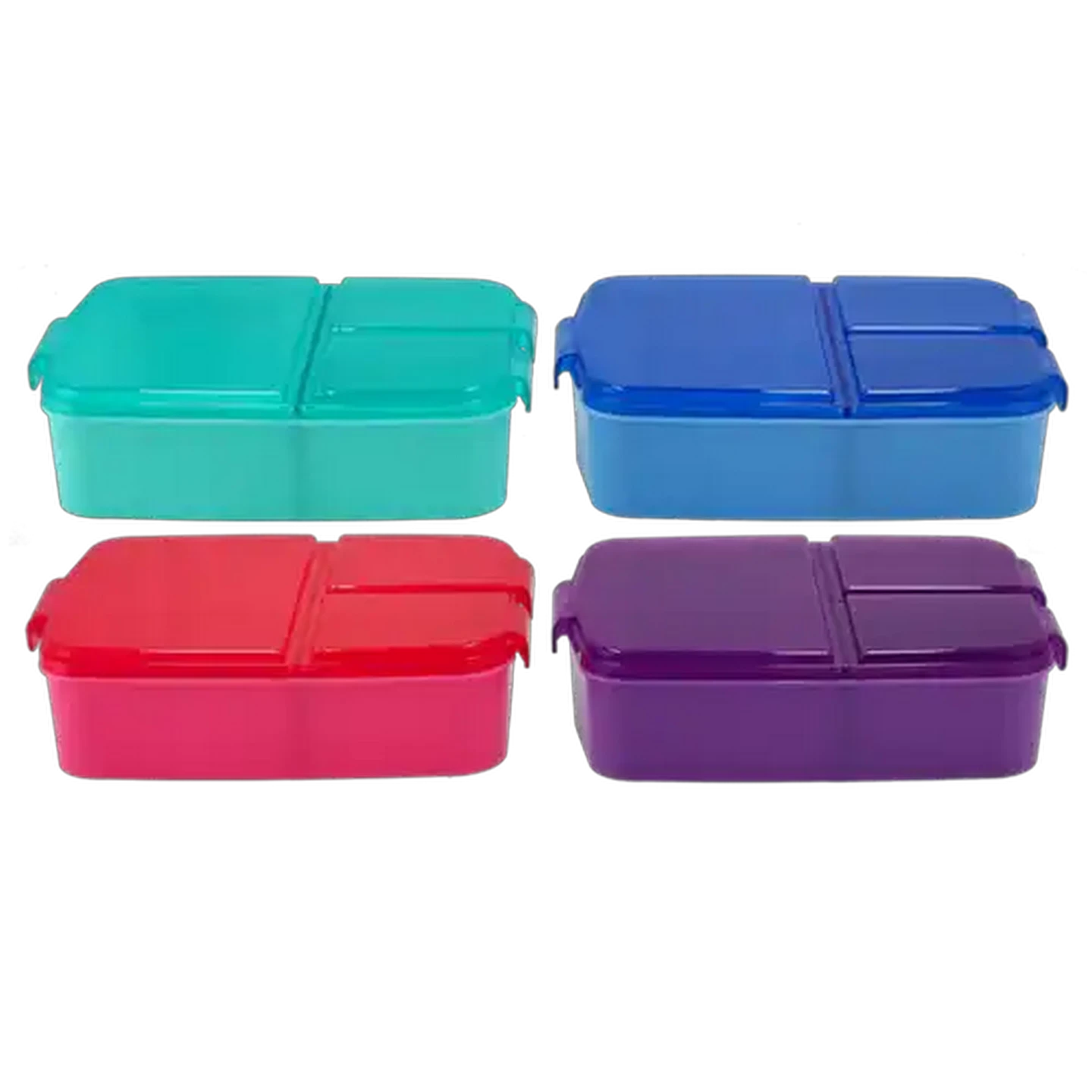 Image of Two Tone 3 Compartment Lunch Box 1L (Colour May Vary)