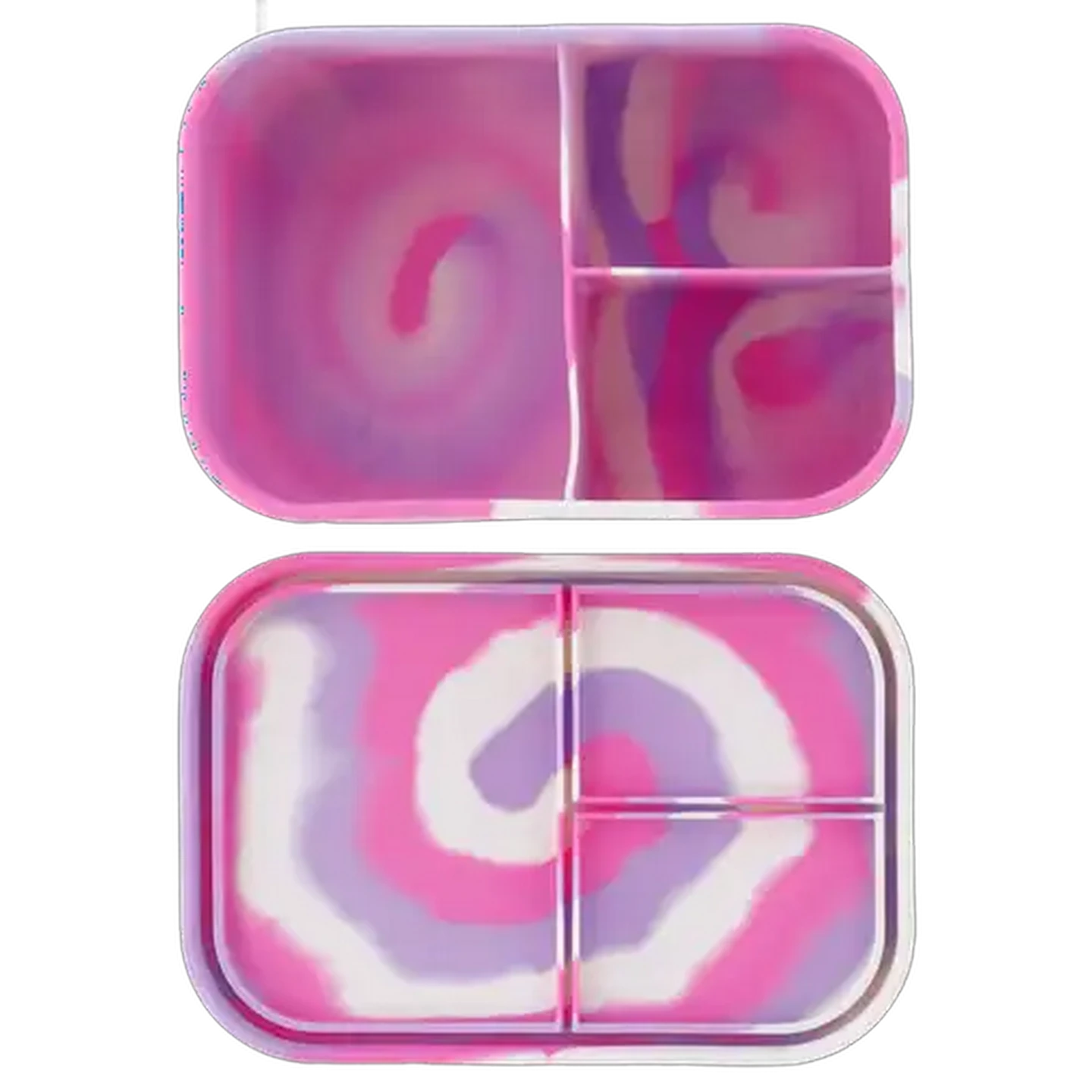 Image of Bento Silicone 3 Compartment Lunch Box (Colour May Vary)