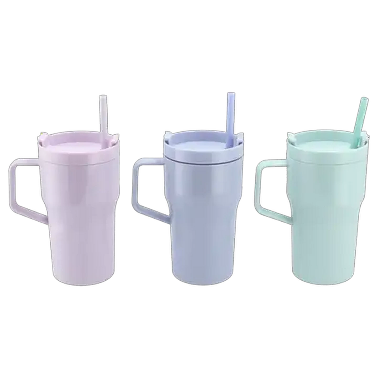 Image of Pastel Tumbler with Straw 830ml (Colour May Vary)