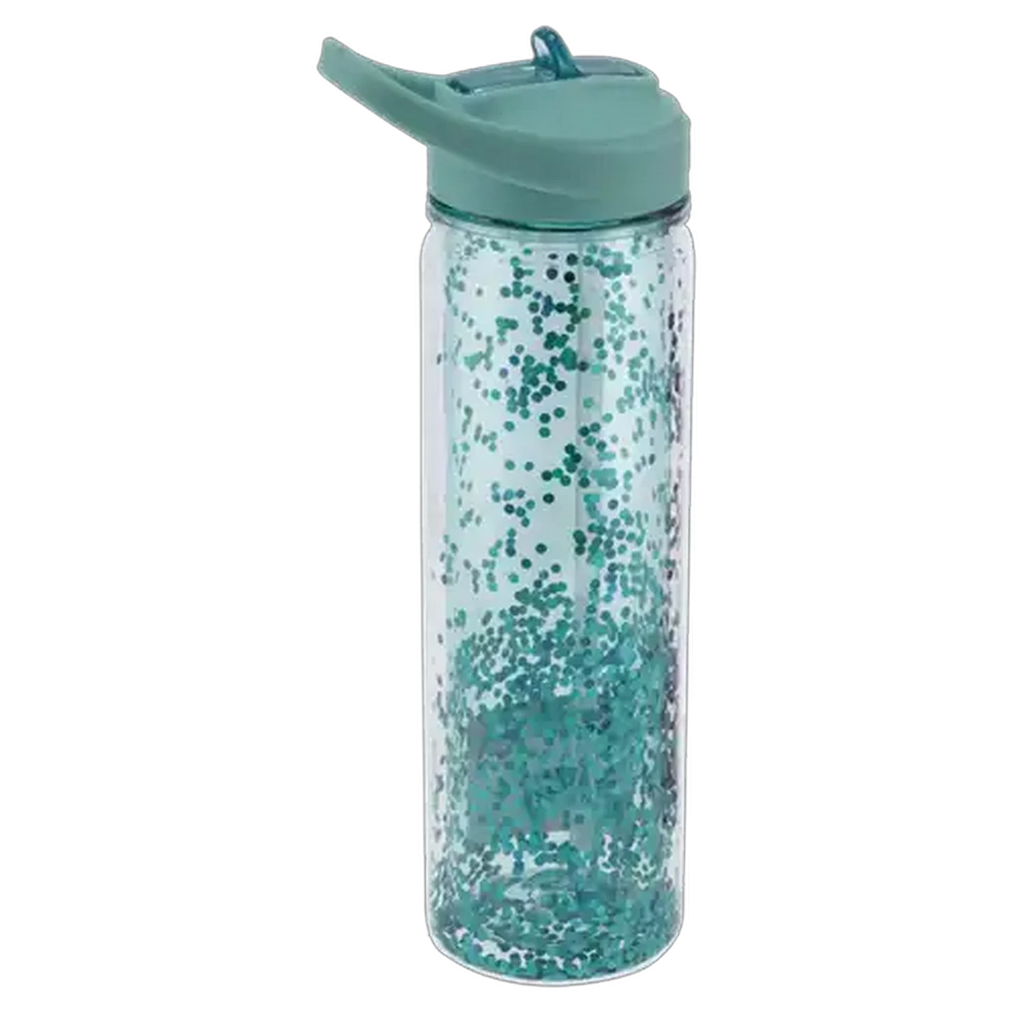 Image of Tritan Glitter Straw Bottle 590ml (Colour May Vary)