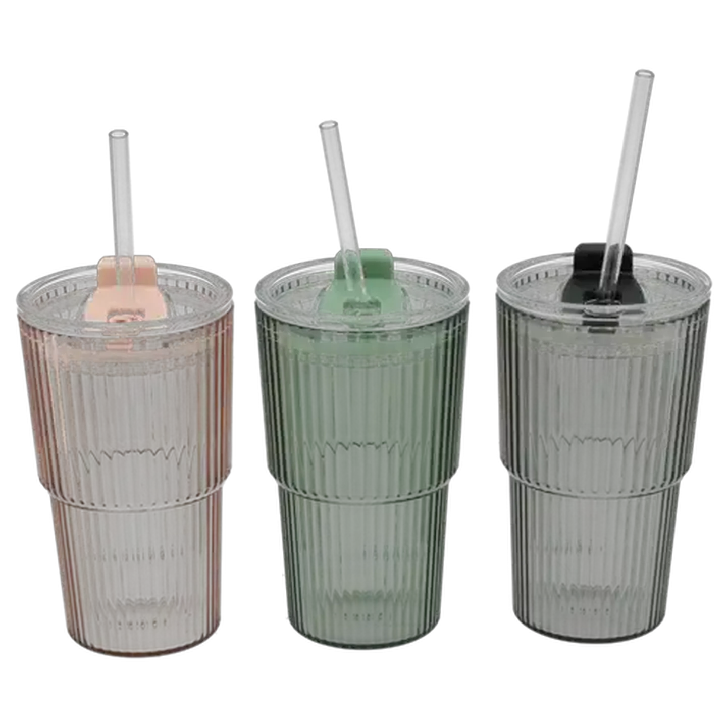 Image of Modern Tumbler Mug with Straw 550ml (Colour May Vary)