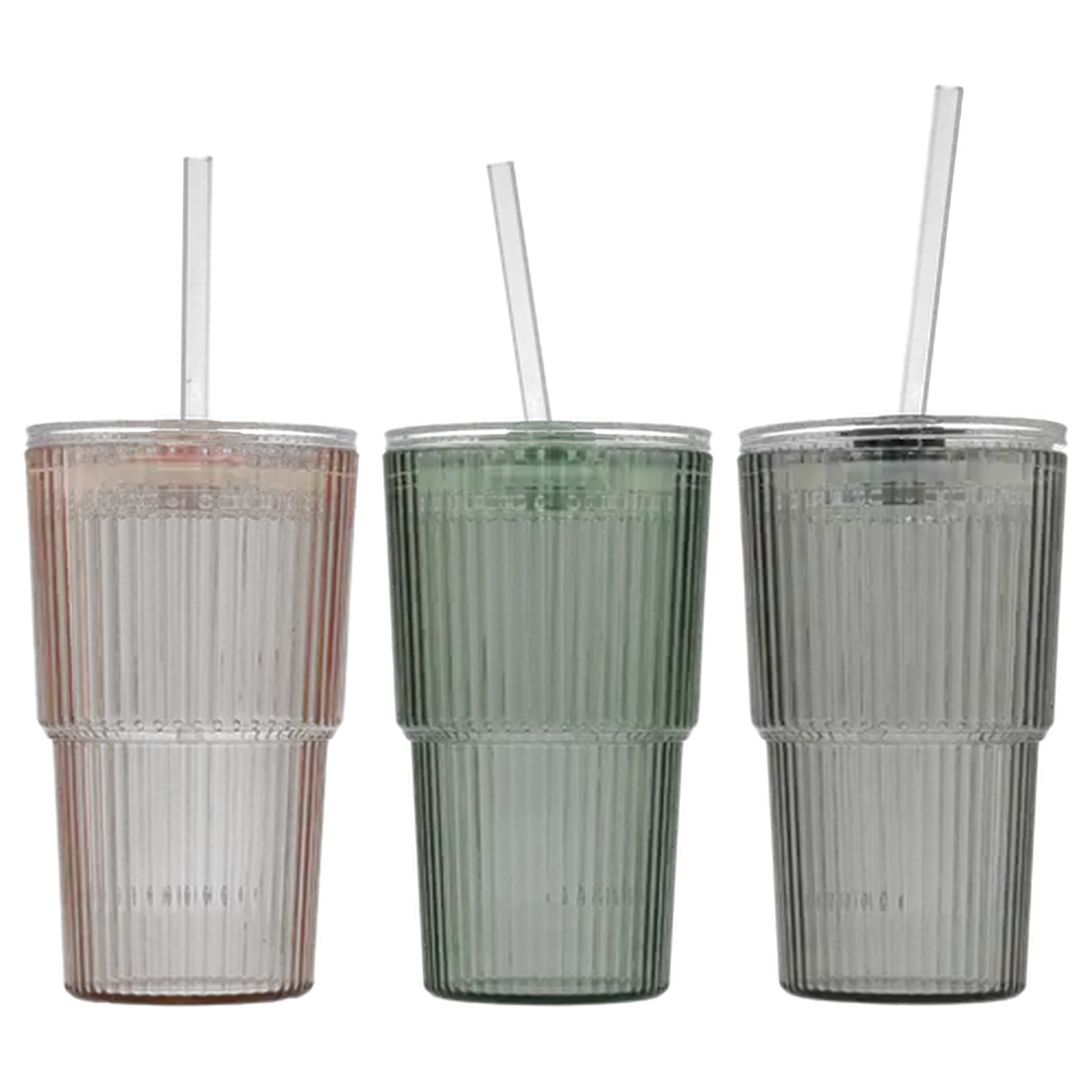 Image of Modern Tumbler Mug with Straw 550ml (Colour May Vary)