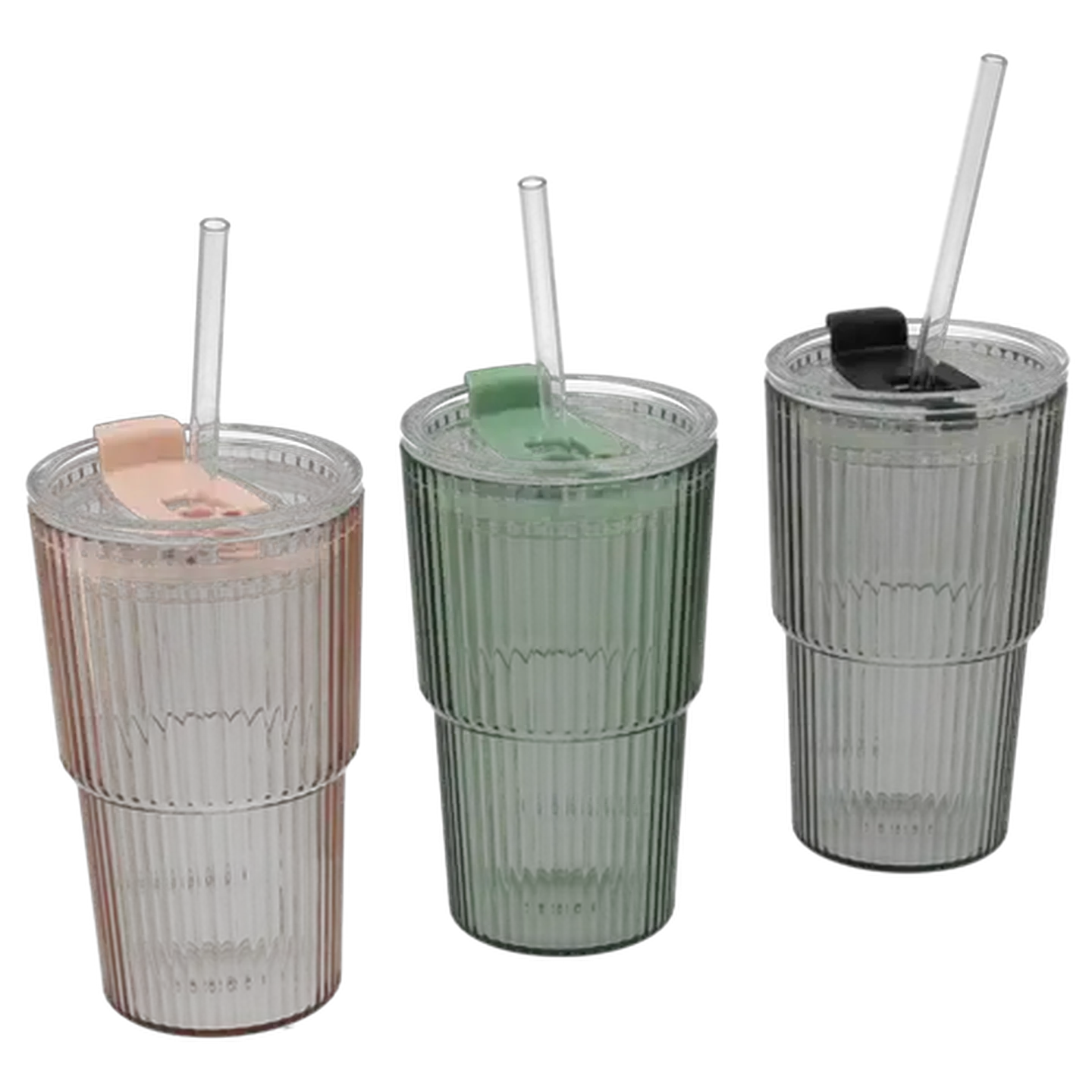 Image of Modern Tumbler Mug with Straw 550ml (Colour May Vary)