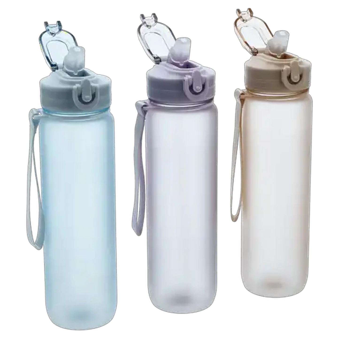 Image of Yoga Zen Plastic Bottle with Straw 1L (Colour May Vary)