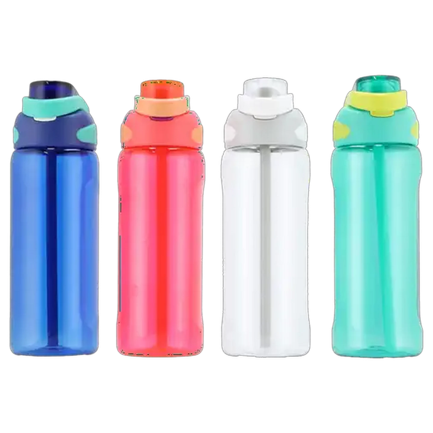 Image of Colourwave Plastic Bottle with Straw 1L (Colour May Vary)