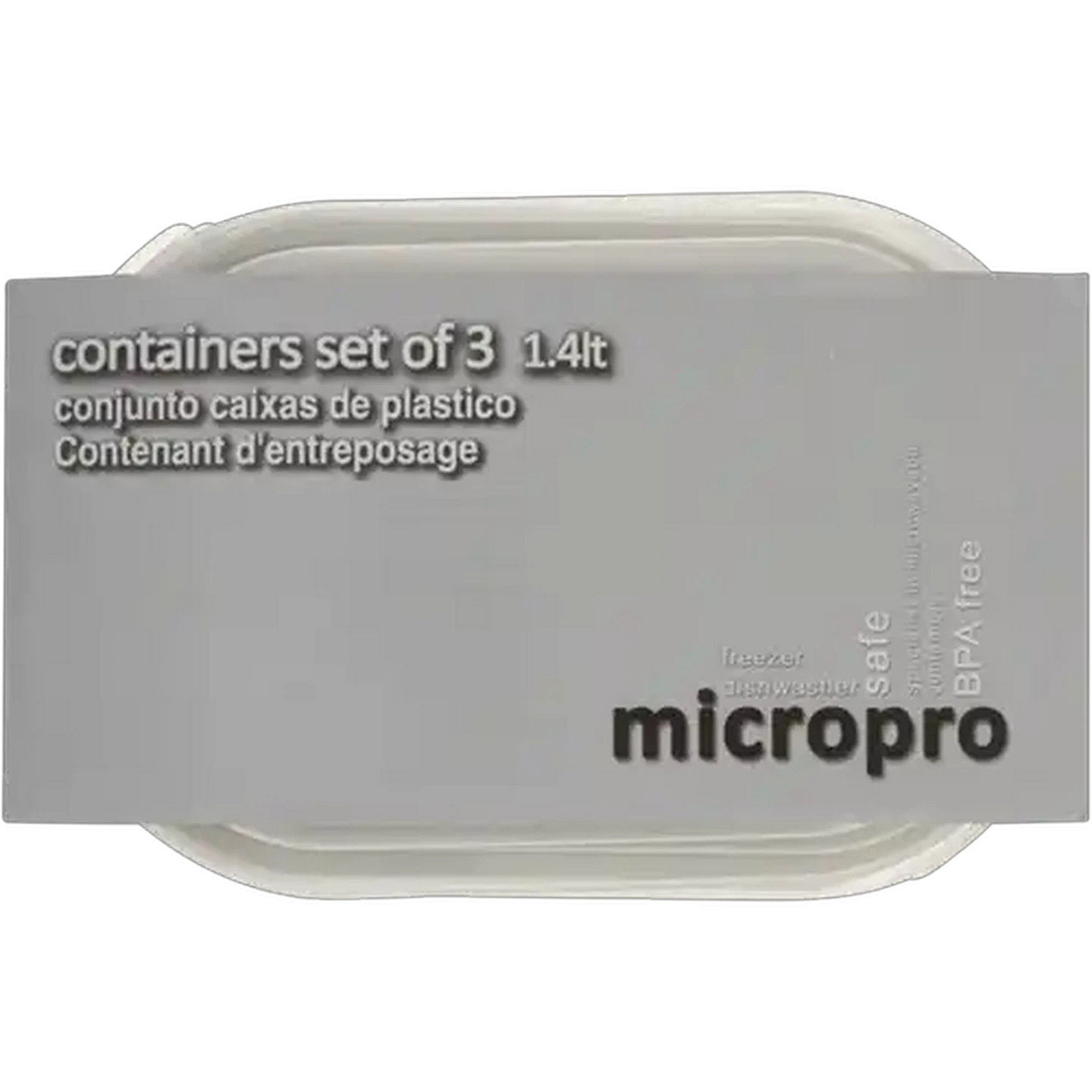 Image of Micropro Rectangular Container Set 3-Pack