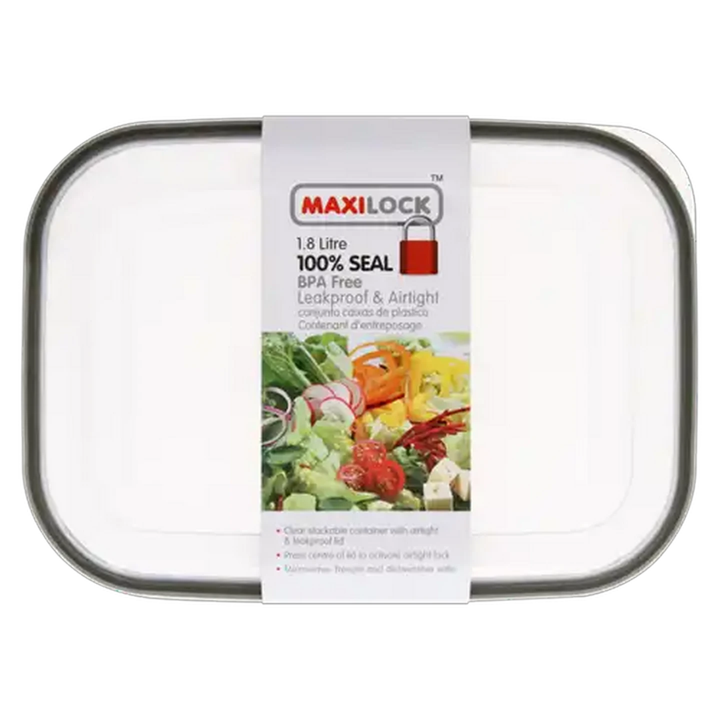 Image of Maxilock Rectangular Container 1.8L
