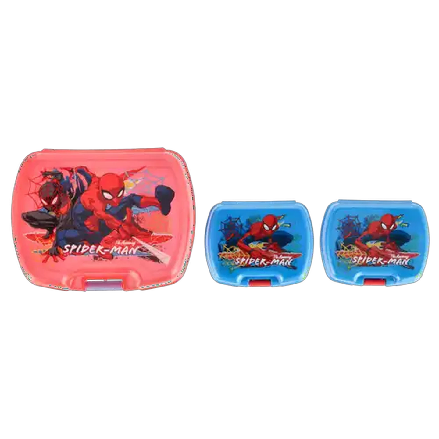 Image of Spider-Man Premium Multi-Compartment Drawing Lunch Box 3-Pack