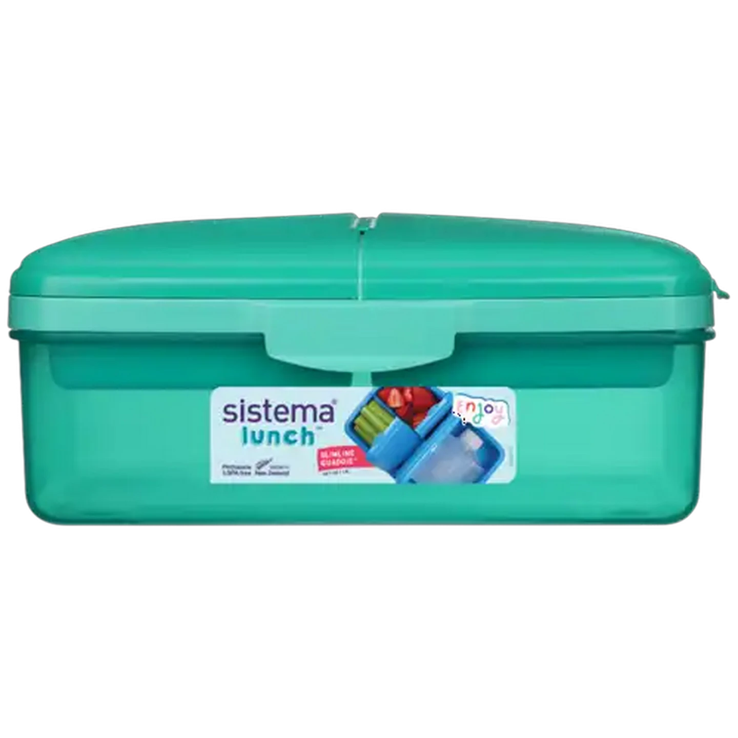 Image of Sistema Teal Slimline QUADDIE Lunch Box 1.5L