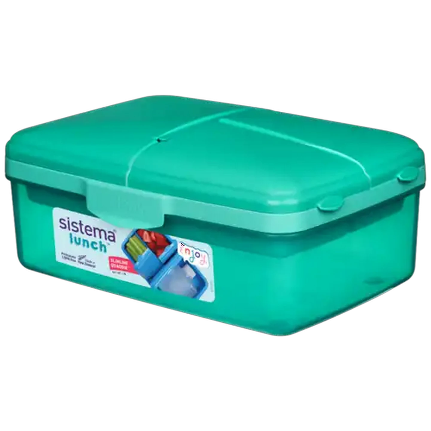 Image of Sistema Teal Slimline QUADDIE Lunch Box 1.5L