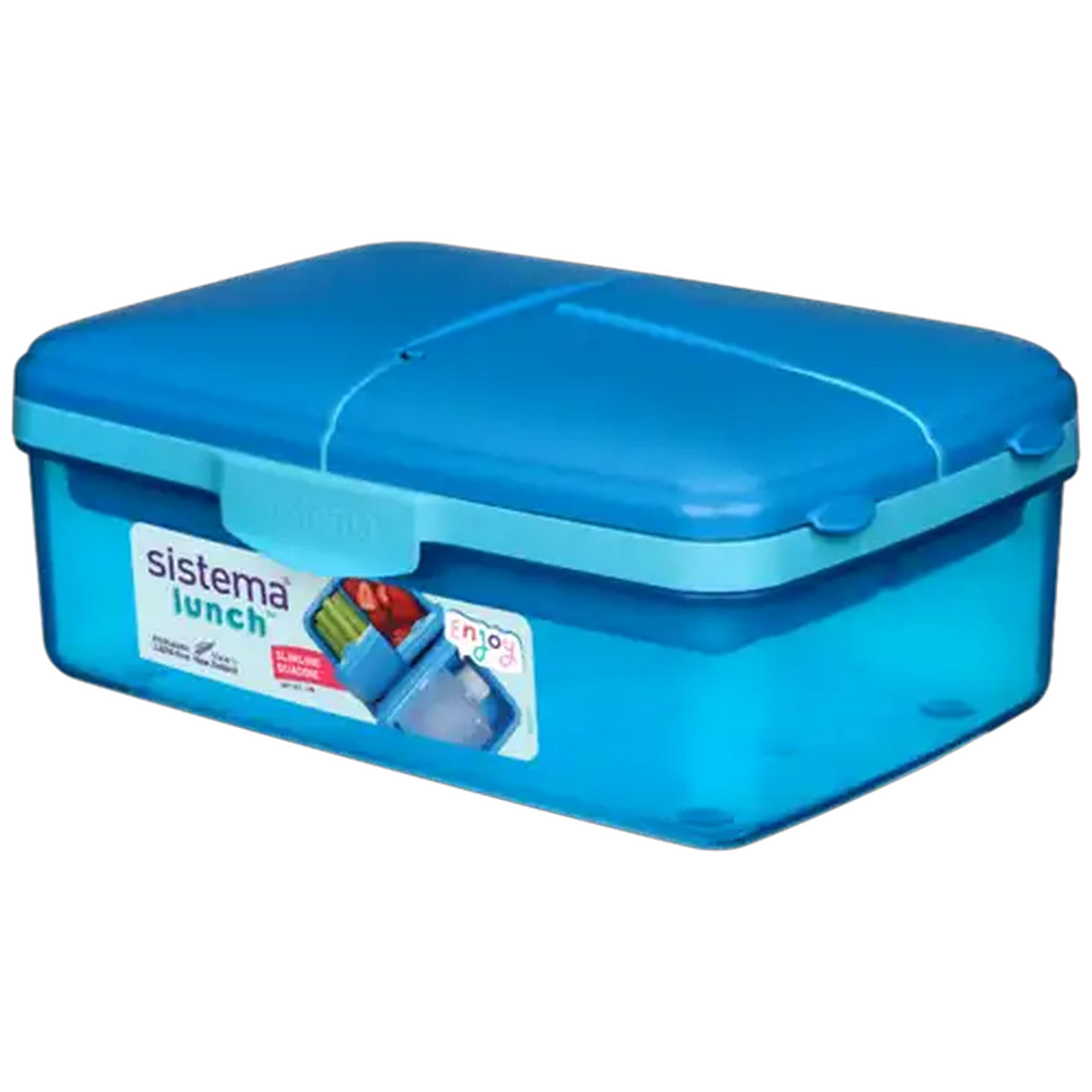 Image of Sistema Blue Slimline QUADDIE Lunch Box 1.5L