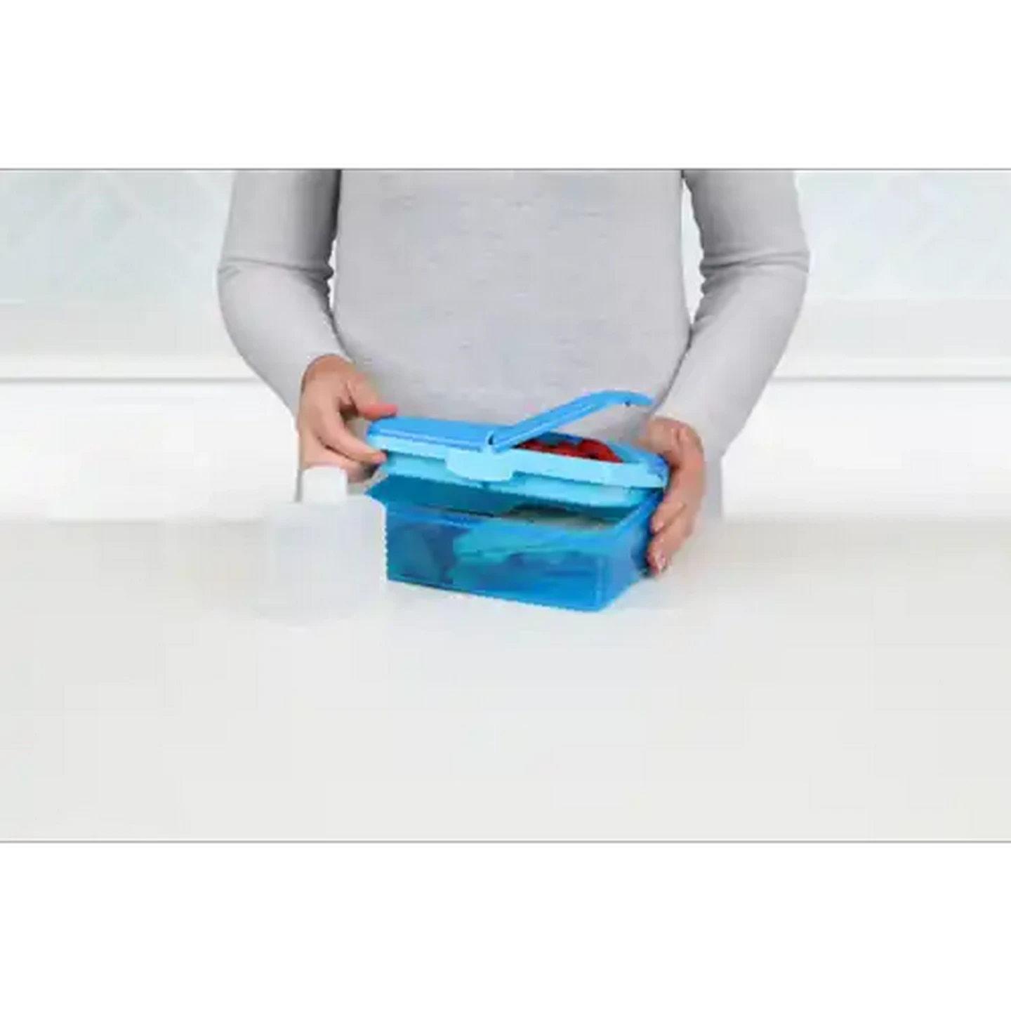 Image of Sistema Blue Slimline QUADDIE Lunch Box 1.5L