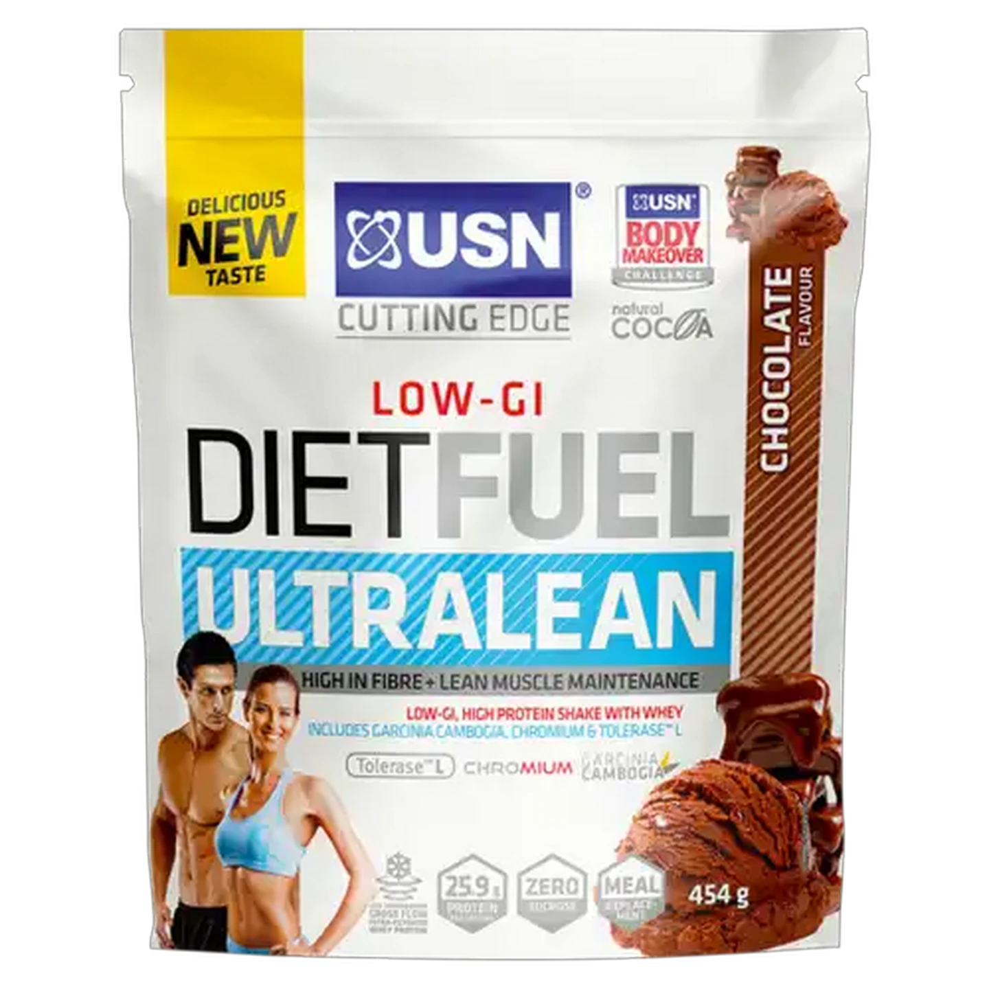 Image of USN Ultralean Low-Gi Chocolate Flavoured Diet Fuel 454g