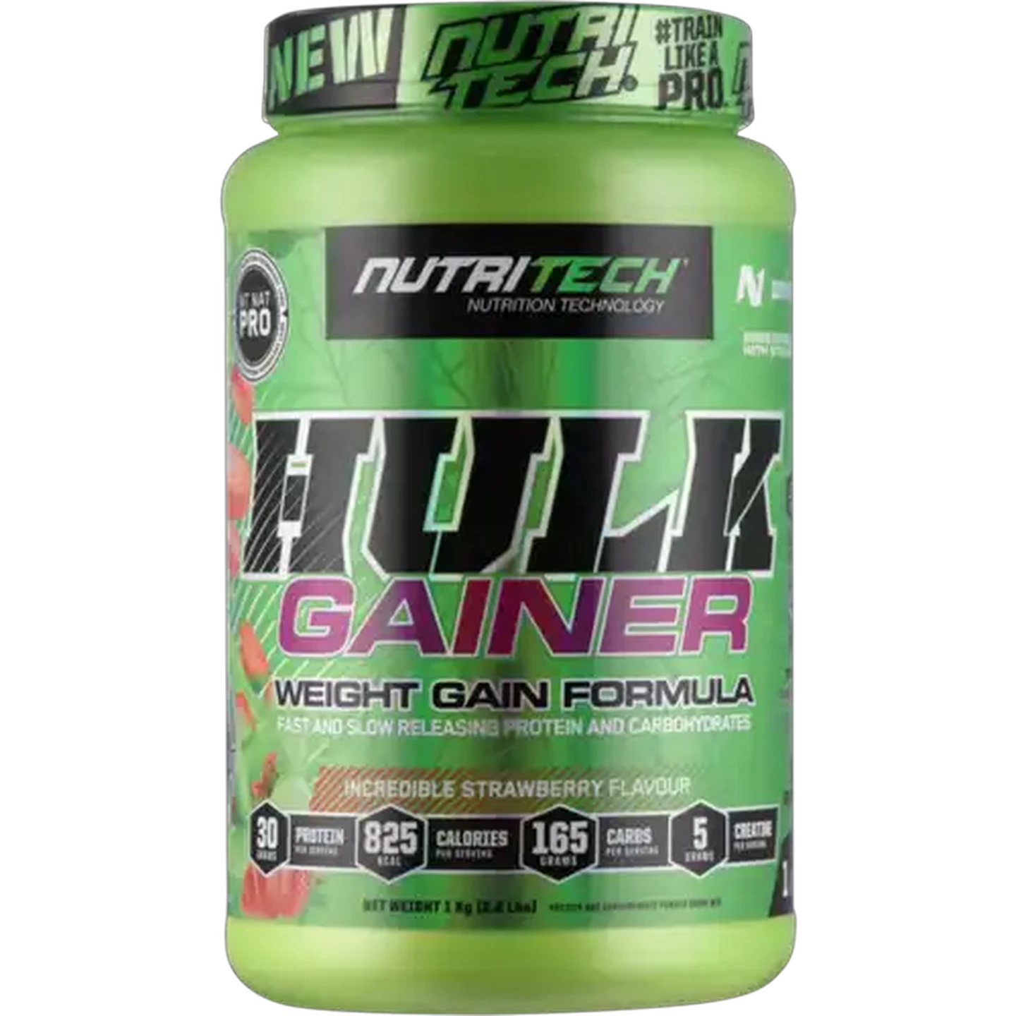 Image of NutriTech Strawberry Flavoured Hulk Gainer Formula 1kg