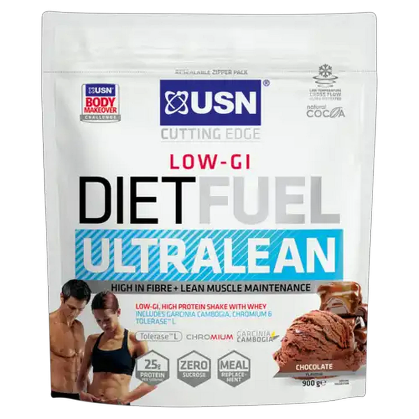 Image of USN Chocolate Flavoured Ultra Lean Diet Fuel 1kg