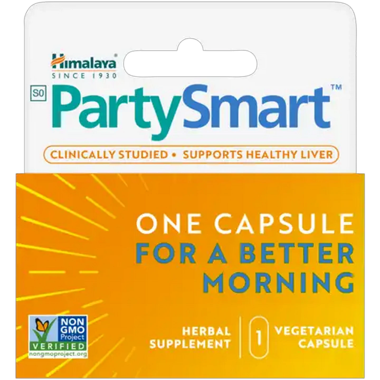 Image of Himalaya PartySmart Herbal Supplement Vegetarian Capsule