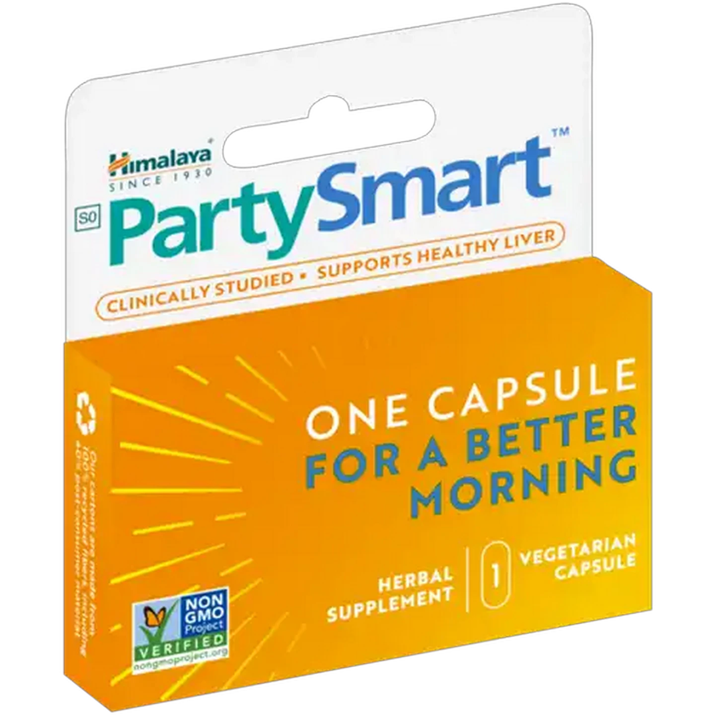 Image of Himalaya PartySmart Herbal Supplement Vegetarian Capsule
