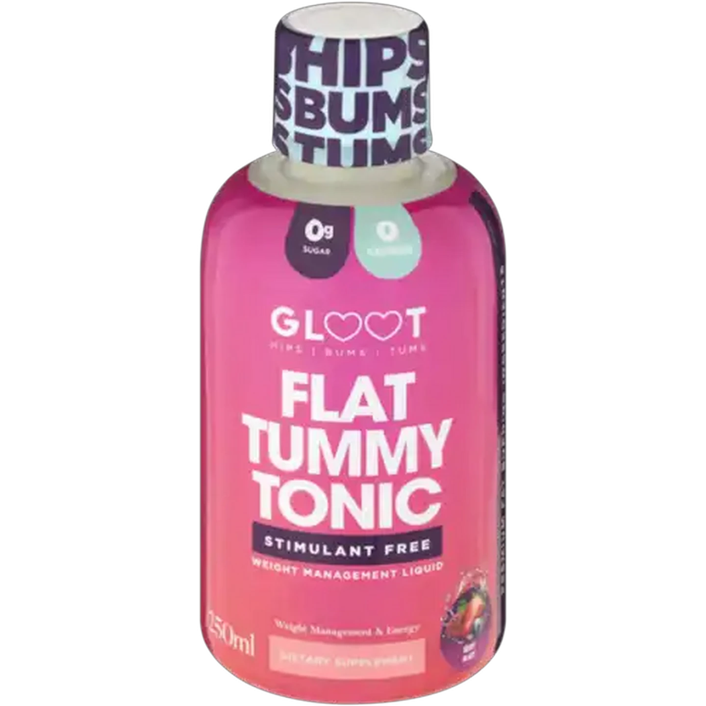 Image of Gloot Berry Blast Flat Tummy Tonic Dietary Supplement 250ml