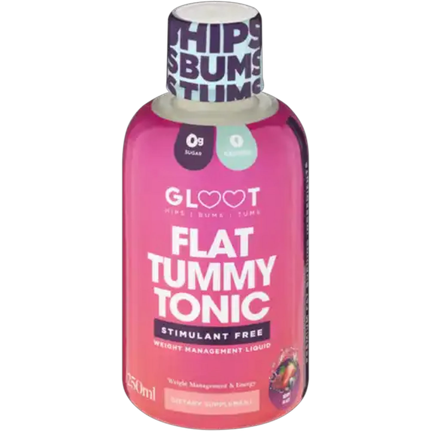Image of Gloot Berry Blast Flat Tummy Tonic Dietary Supplement 250ml
