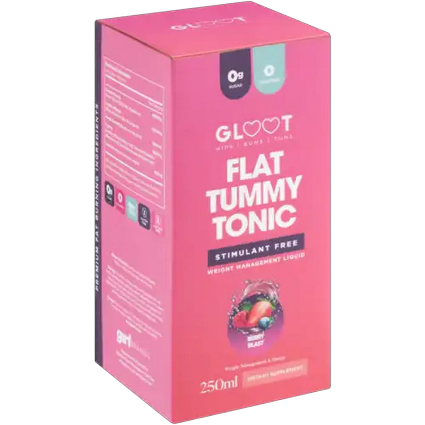 Image of Gloot Berry Blast Flat Tummy Tonic Dietary Supplement 250ml