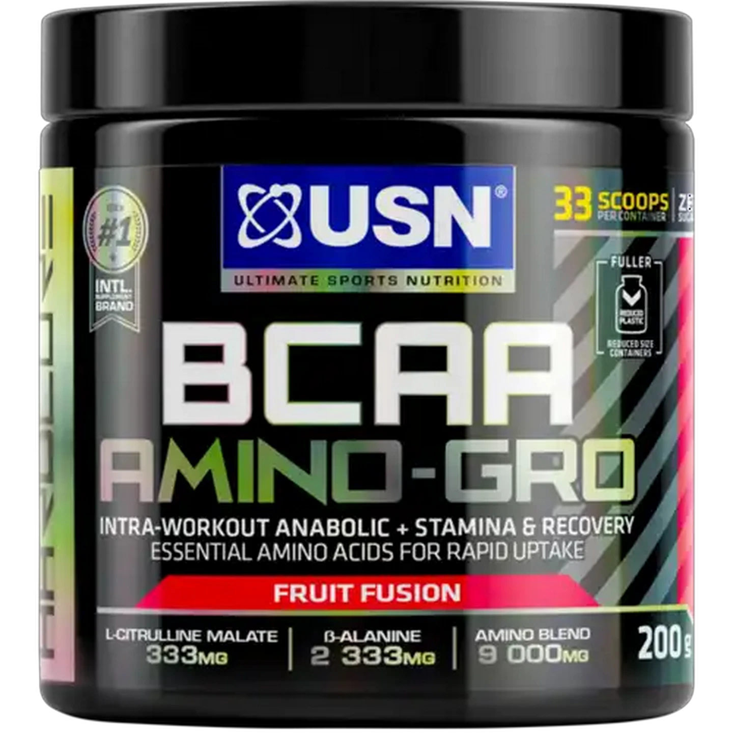 Image of USN Fruit Fusion BCAA Amino-Gro 200g