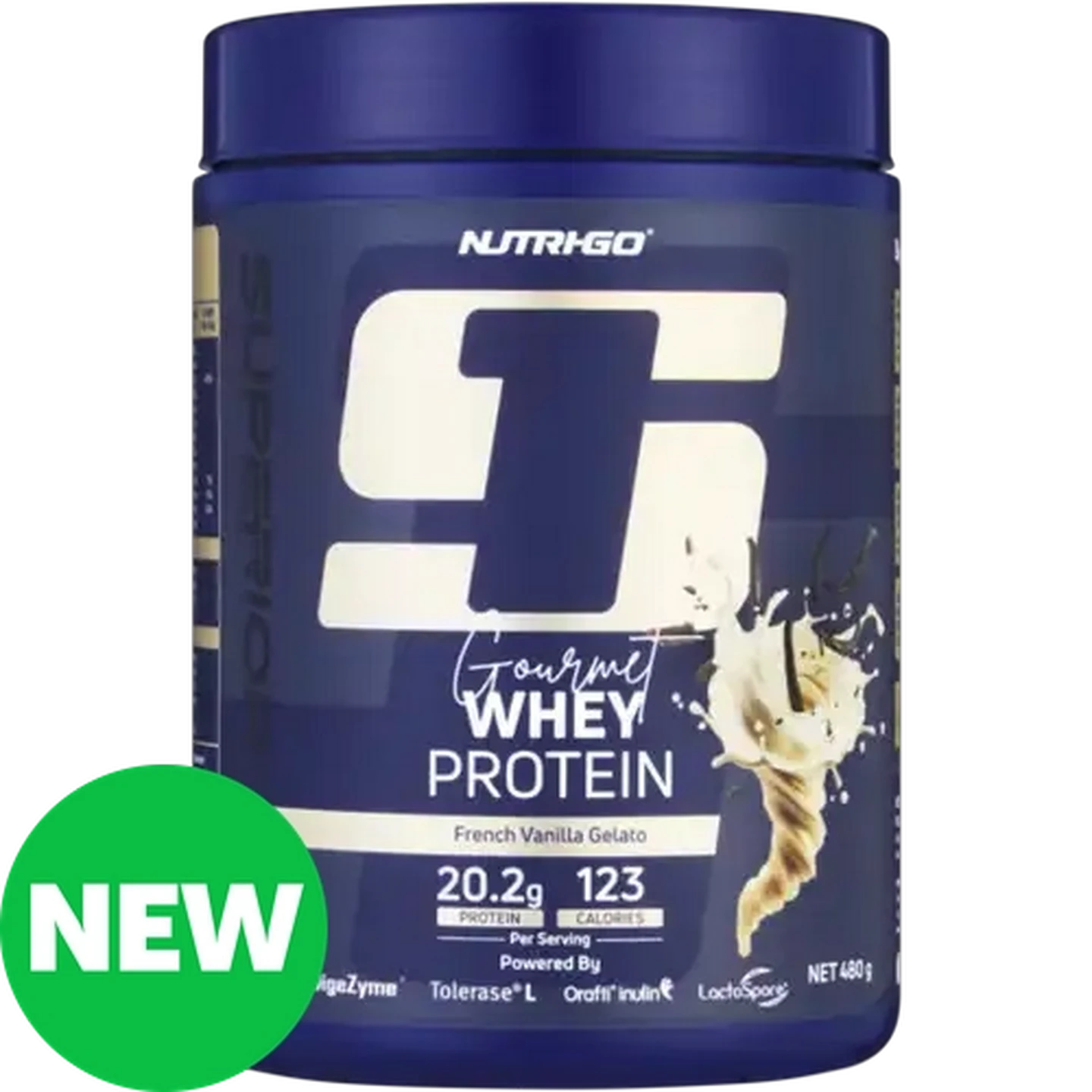 Image of Nutri-Go French Vanilla Gelato Gourmet Whey Protein 480g