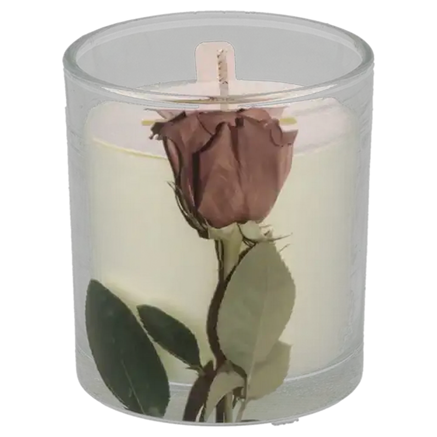 Image of Luxury Satin Rose Glass Candle 8 x 8cm